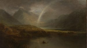 Joseph Mallord William Turner, 'Lago Buttermere, con la parte de Cromackwater, Cumberland, un aguacero', expuesto en 1798. Tate: Accepted by the nation as part of the Turner Bequest 1856.