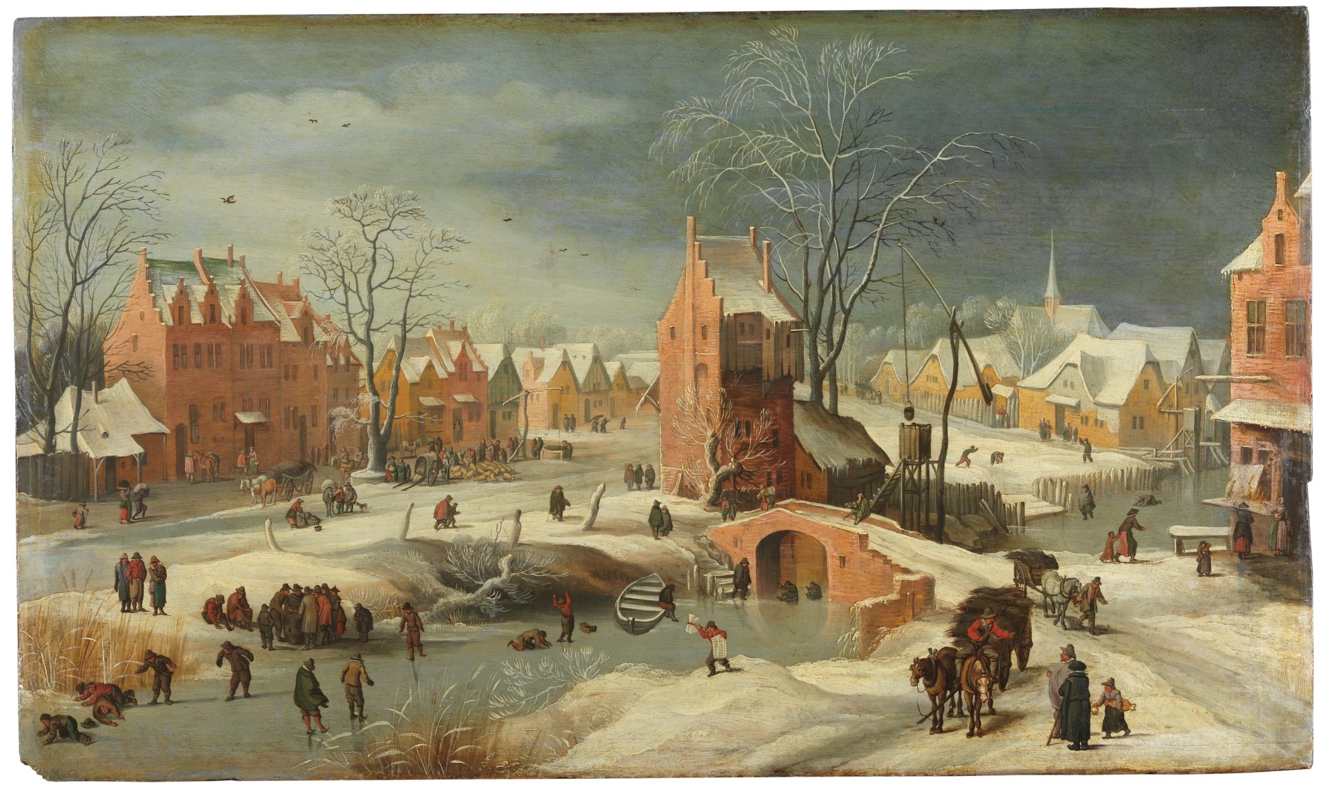 'Paisaje nevado' Atribuido Brueghel el Joven, Jan Procedencia: Adscrita al Museo del Prado, procedente de la Comisaría General del Patrimonio Artístico Nacional, 1941.