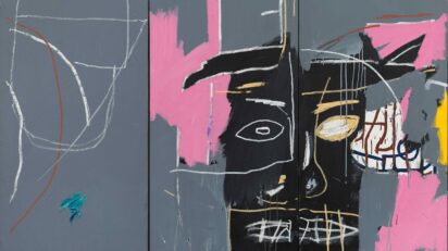 Jean-Michel Basquiat. Beast 1983. Acrílico sobre tela. Tríptico 183 x 227 cm. Colección de Arte Contemporáneo Fundación ”la Caixa”.