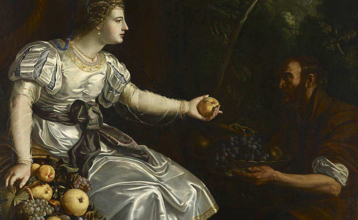 Detalle de 'Pomona y Vertumno', 1626. Óleo sobre lienzo. 220 x 149. / Banco de España.