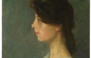 'Autorretrato'. Aurelia Navarro Moreno. Óleo sobre lienzo, 68 x 44 cm. 1906. Museo Nacional del Prado.