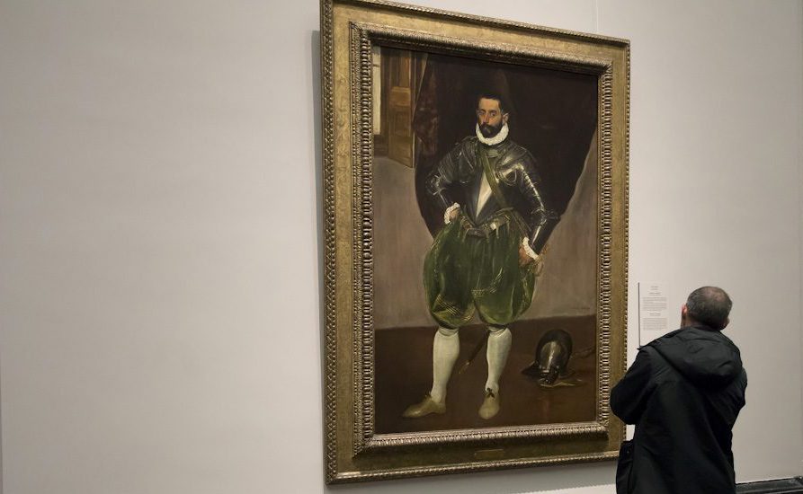 'Vincenzo Anastagi'. El Greco. Óleo sobre lienzo, 188 x 126,7 cm. ca. 1575. The Frick Collection, New York. "Obras maestras españolas de la Frick Collection" en el Museo Nacional del Prado. Foto: © Luis Domingo.