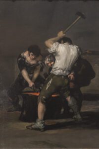 'La forja'. Francisco de Goya y Lucientes. Óleo sobre lienzo, 181,6 x 125,1 cm. ca. 1815-20. The Frick Collection, New York. Foto © Michael Bodycomb.