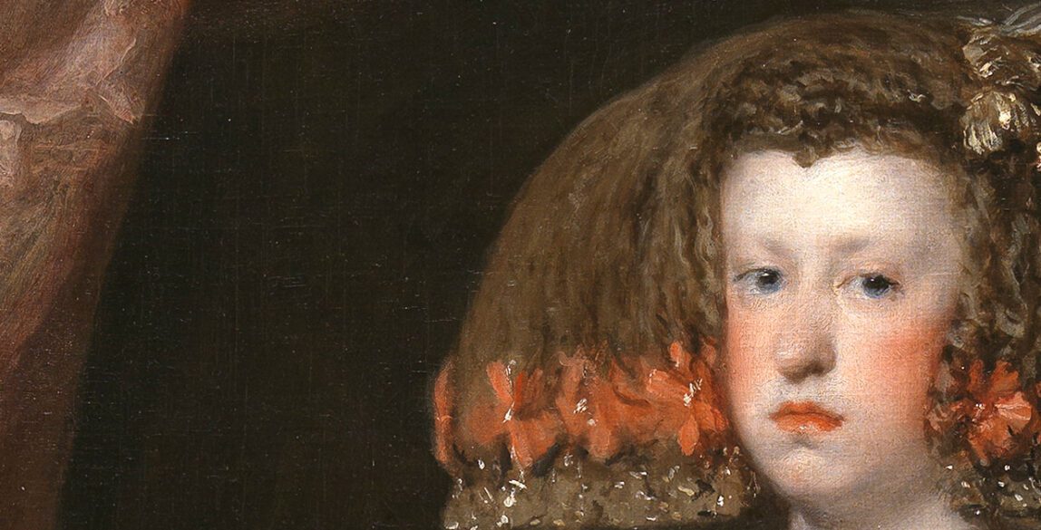 Detalle de 'La reina doña Mariana de Austria', de Velázquez.