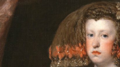 Detalle de 'La reina doña Mariana de Austria', de Velázquez.