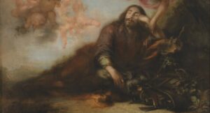 El Sueño de San José. Francisco de Herrera el Mozo (1627-1685). Óleo sobre lienzo, 208,3 x 195,5 cm. h. 1662. Madrid, Museo Nacional del Prado. Donación Plácido Arango.