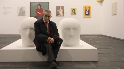 Juan José Aquerreta en la antológica que le dedica el Museo de Navarra.