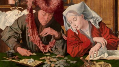 "El tesorero municipal" o "El cambista y su mujer" (1538), de Marinus van Reymerswale. © Museo Nacional del Prado.