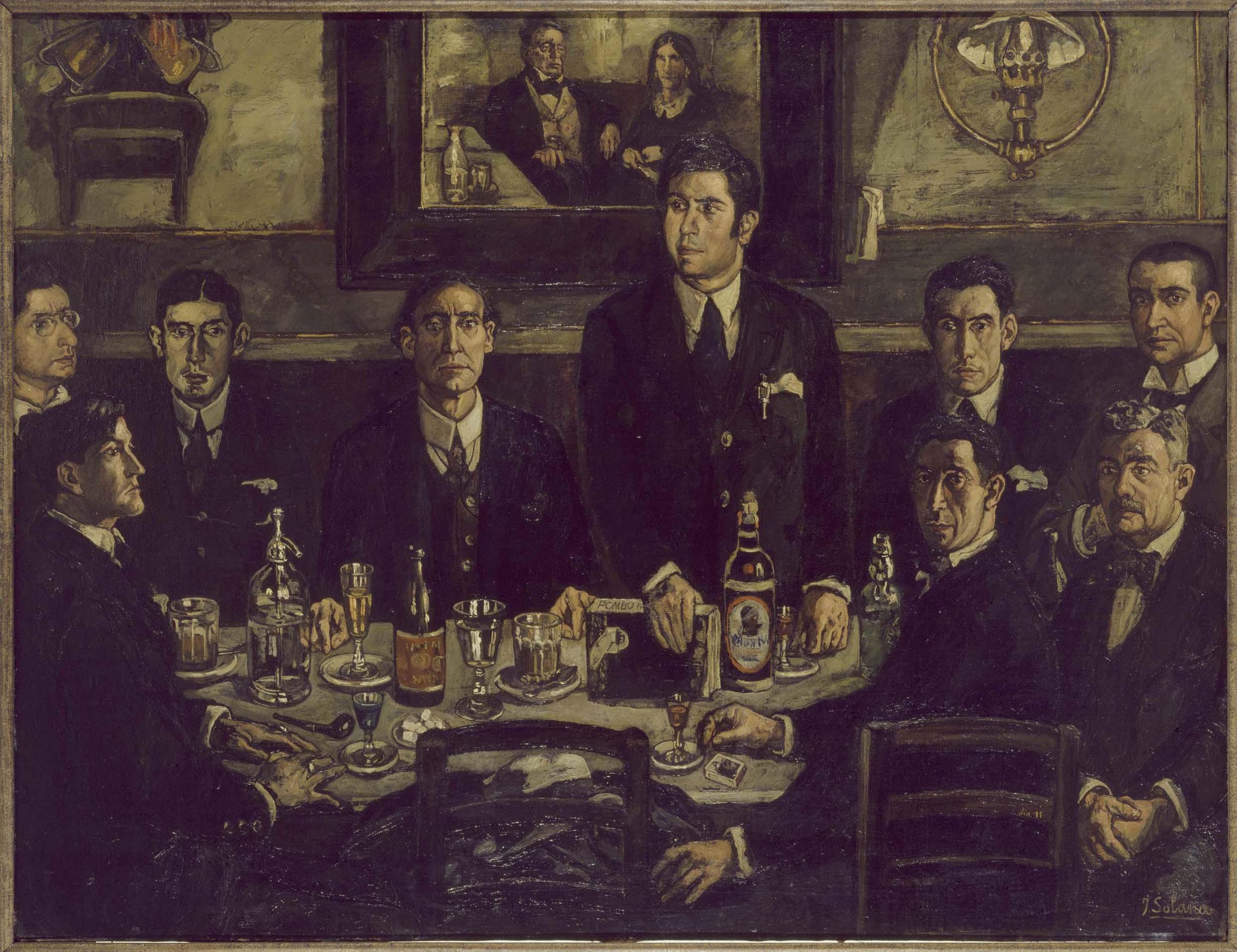 'La tertulia del Café de Pombo' (1920). José Solana (José Gutiérrez Solana). Foto: Museo Reina Sofía.