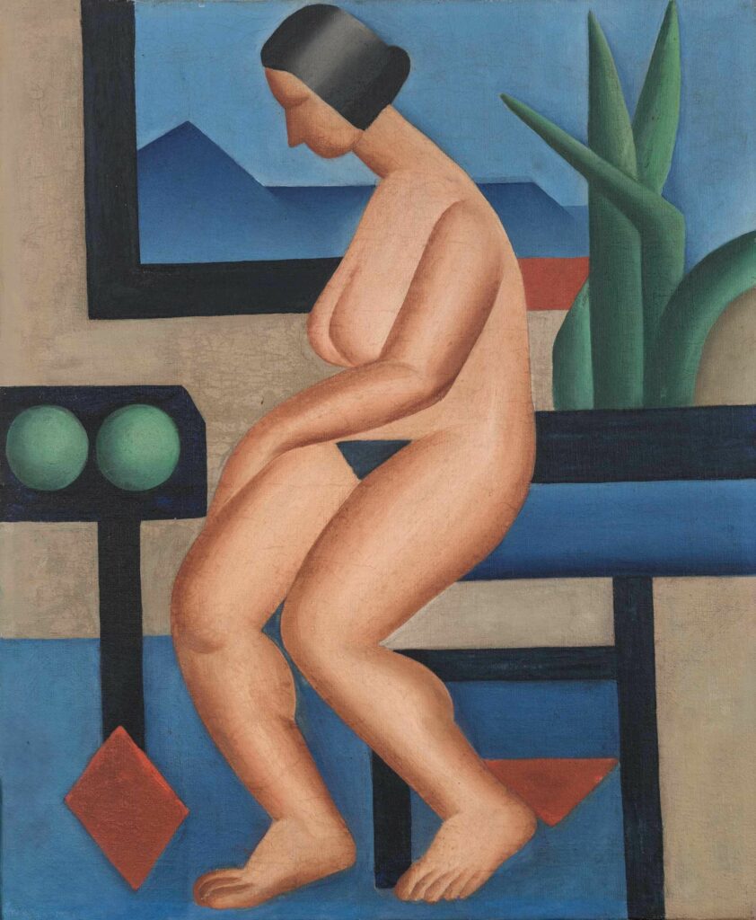 Tarsila do Amaral. Estudio (Academia n.º 2) [Estudo (Academia nº 2)], 1923. Colección particular. Cortesía Almeida & Dale. © Tarsila do Amaral Licenciamento e Empreendimentos S.A. Foto: © Sergio Guerini.