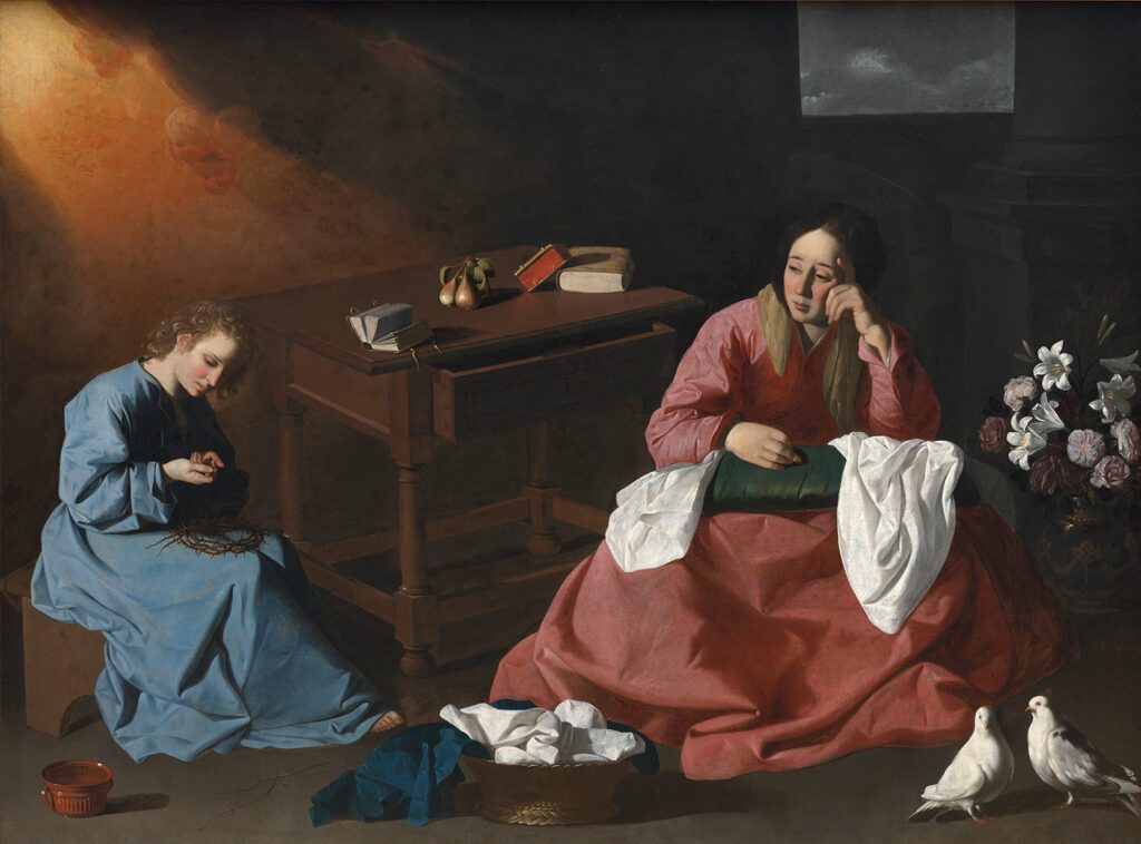 Francisco Zurbarán. "Cristo y la Virgen en la casa de Nazaret". The Cleveland Museum of Art, Leonard C. Hanna Jr. Fund 1960.116 © The Cleveland Museum of Art, Cleveland, Ohio.