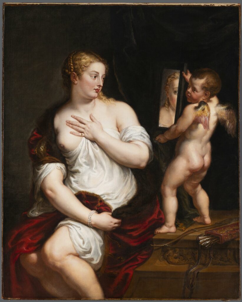 Peter Paul Rubens. Venus y Cupido, hacia 1606 - 1611. Obra después de la restauración. Óleo sobre lienzo. 137 x 111 cm. Museo Nacional Thyssen-Bornemisza, Madrid.