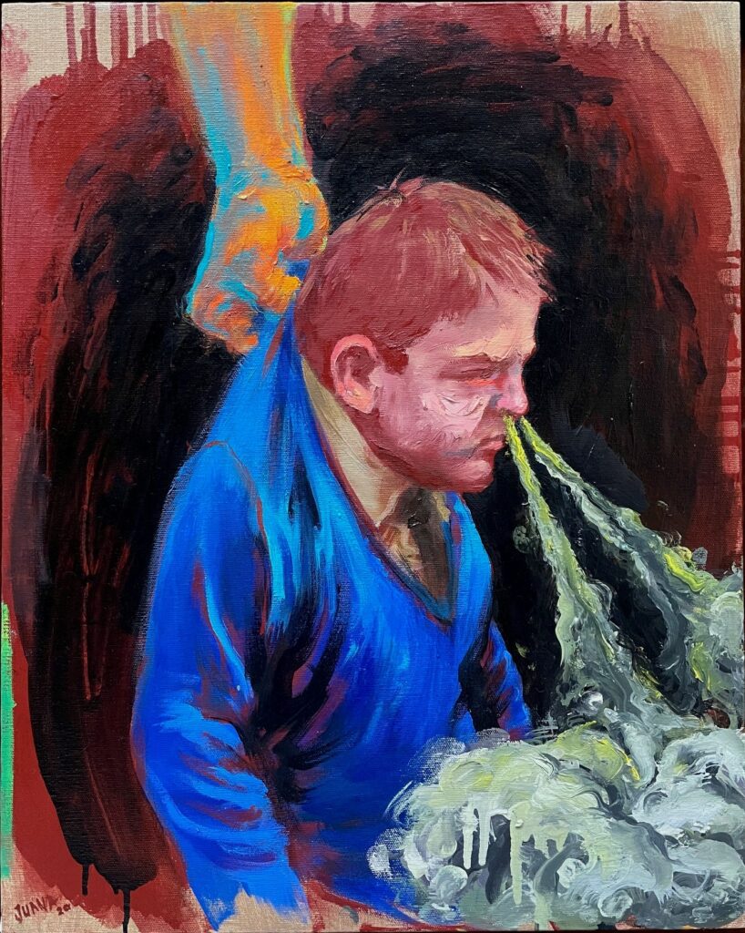 Juana González. "Poder". 2020. Óleo sobre lienzo. 50 x 40 cm.